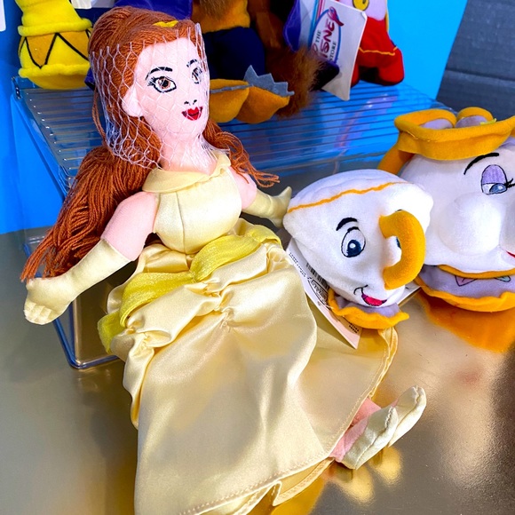 DISNEY EXCLUSIVE NWT VTG 90s BEAUTY AND THE BEAST BEAN BAG PLUSH COMPLETE SET/6 - Picture 6 of 16